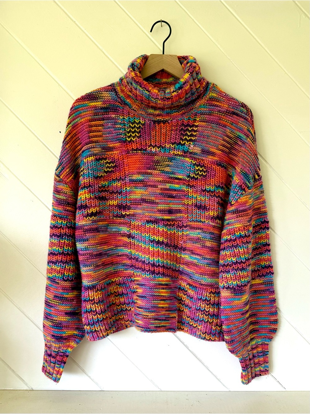 STAUD Benny turtleneck sweater in Sunset